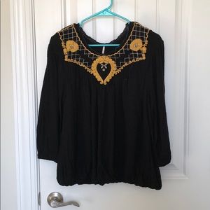 Free people 3/4 length shirt